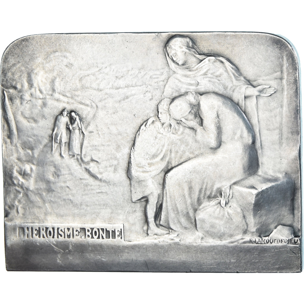 France, Medal, Ici les Barbares sont Passés, Héroïsme-Bonté, WAR, 1917