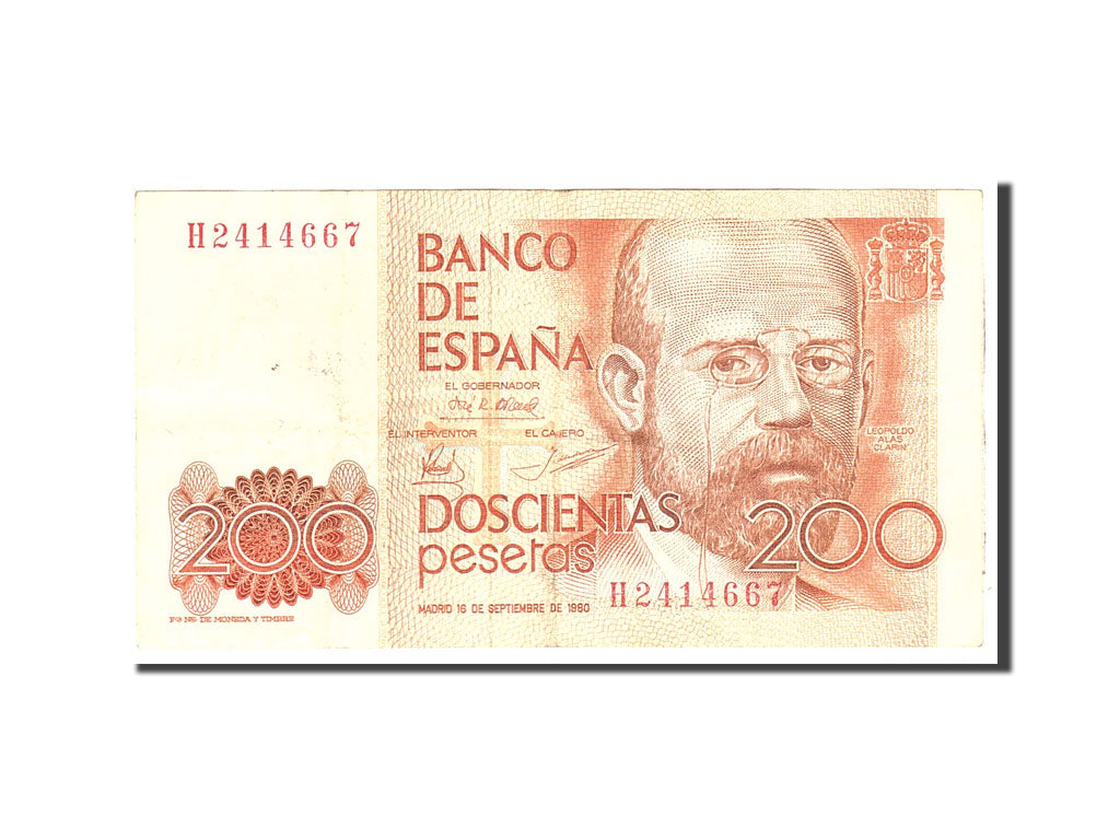 Banknote, Spain, 200 Pesetas, 1980, Undated, KM:156, VF(20-25)