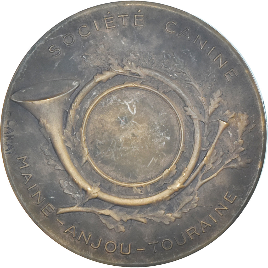 France, Medal, Société Canine Maine-Anjou-Touraine, Chiens, Cariat, AU(50-53)