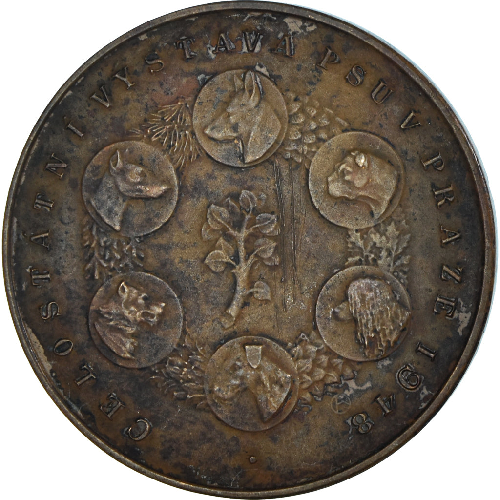 Czech Republic, Medal, exposition Canine, 1948, Chiens, EF(40-45), Bronze