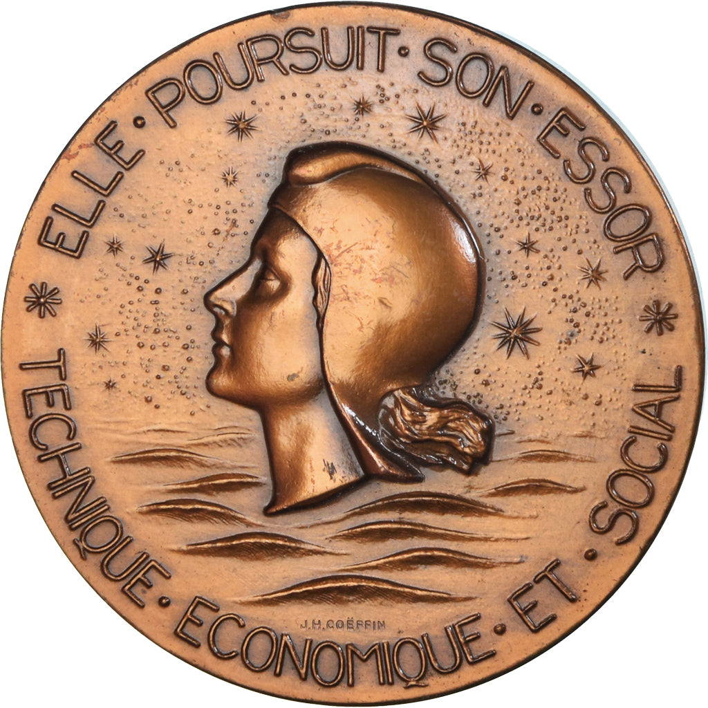 France, Medal, Compagnie Générale Transatlantique, France, Shipping, 1962