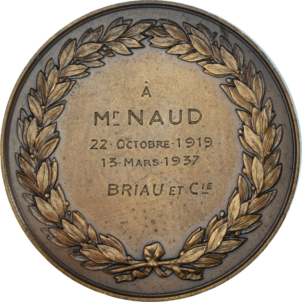 França, medalha, Briau et Compagnie, Indústria e comércio, 1937, Chabaud
