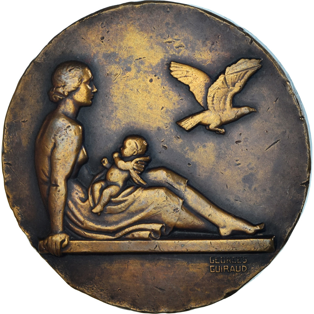 Francja, medal, Oeuvres Sociales de l'Air, Lotnictwo, Guiraud, EF(40-45)