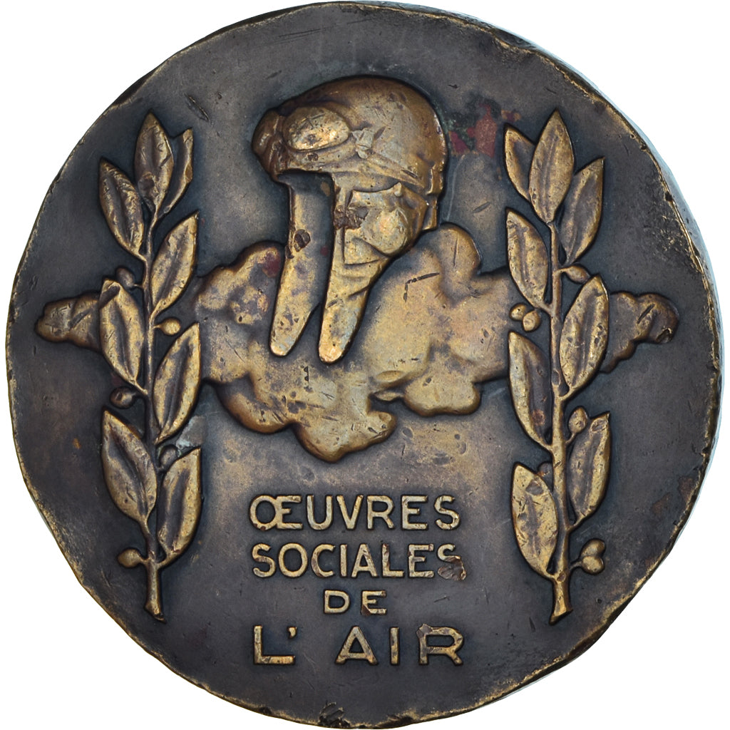 Francja, medal, Oeuvres Sociales de l'Air, Lotnictwo, Guiraud, EF(40-45)