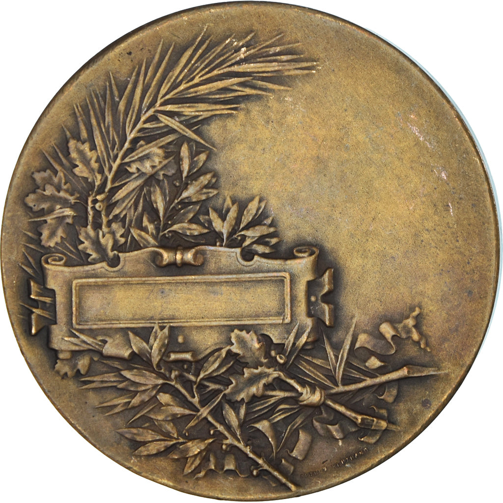 France, Médaille, Femme nue Assise, Art Nouveau, Massoulle, SUP, Bronze