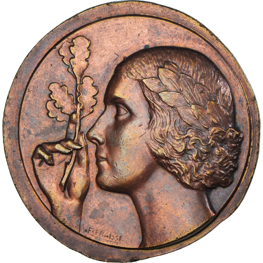 Francja, medal, Femme à la Branche de Chêne, Fraisse, EF(40-45), Brązowy