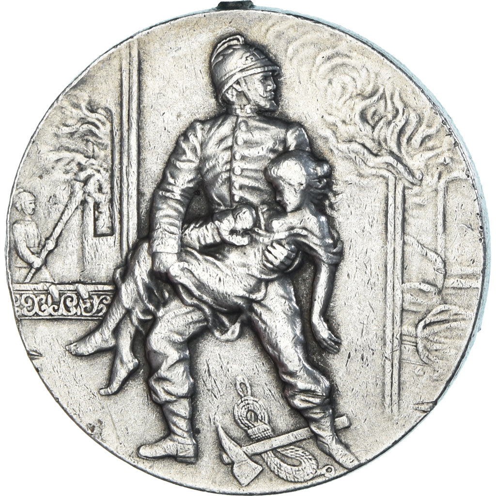 Frankreich, Medaille, Les Sapeurs Pompiers d'Ivry-sur-Seine, 1905, SS+, Silber