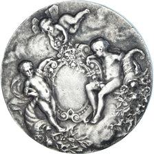 Francja, medal, Naissance, Angelots, Alphée Dubois, AU(50-53), Srebro
