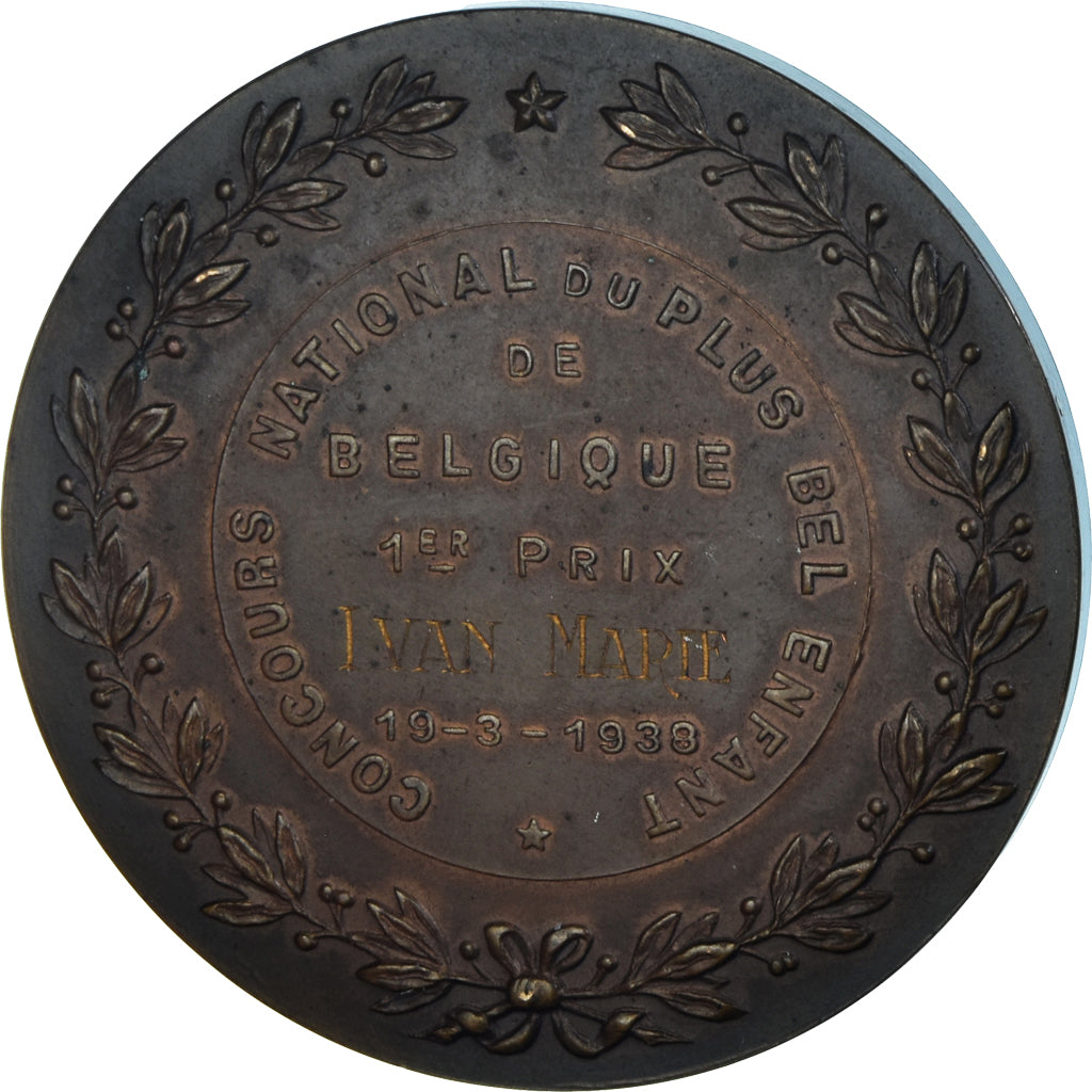 Belgium, Medal, Concours National du plus Bel Enfant, 1938, Rau, MS(60-62)