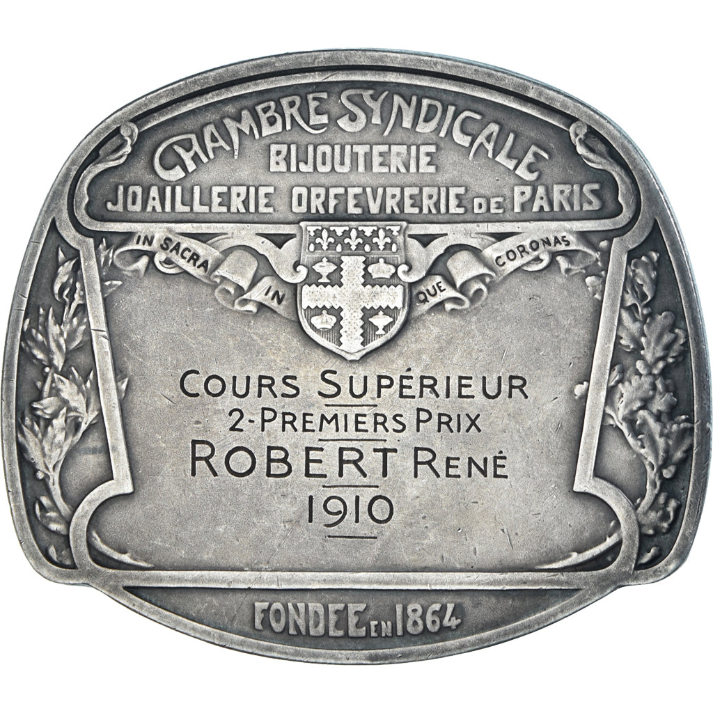 Francia, medalla, Chambre Syndicale de la Bijouterie, Paris, 1910, Lefebvre