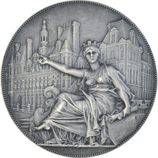 France, Medal, Réédification de l'Hôtel de Ville de Paris, Architecture