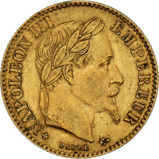 Moneta, Francia, Napoleon III, Napoléon III, 10 Francs, 1866, Strasbourg, BB+