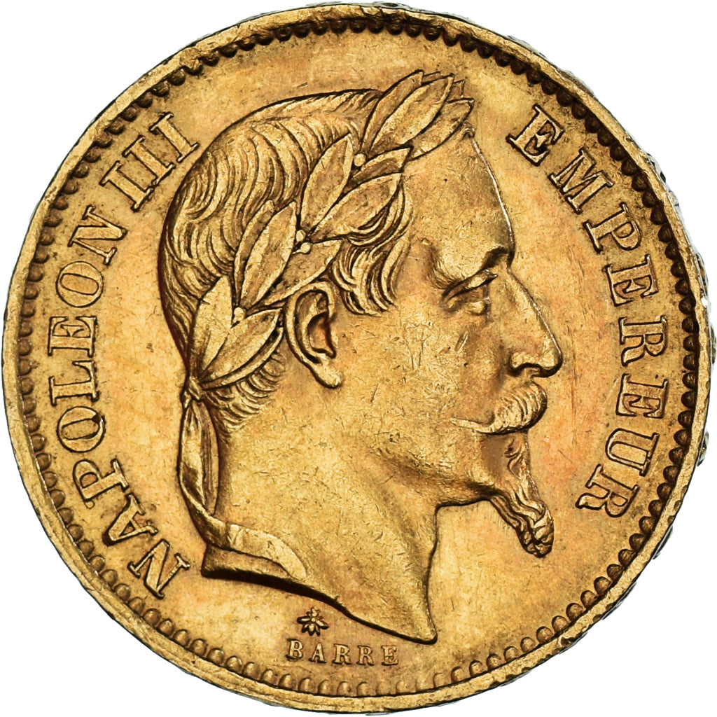 Coin, France, Napoleon III, 20 Francs, 1868, Paris, AU(50-53), Gold, KM:801.1
