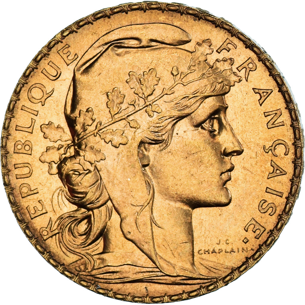 Coin, France, Marianne, 20 Francs, 1912, MS(65-70), Gold, KM:857
