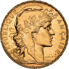Coin, France, Marianne, 20 Francs, 1912, MS(65-70), Gold, KM:857