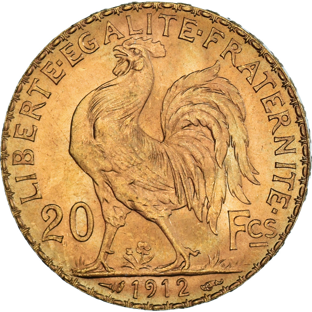 Coin, France, Marianne, 20 Francs, 1912, MS(65-70), Gold, KM:857