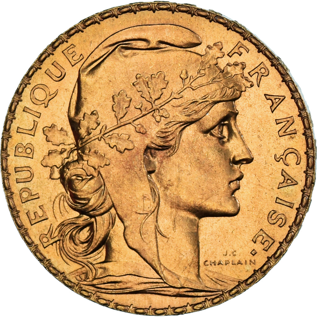 Coin, France, Marianne, 20 Francs, 1912, MS(65-70), Gold, KM:857