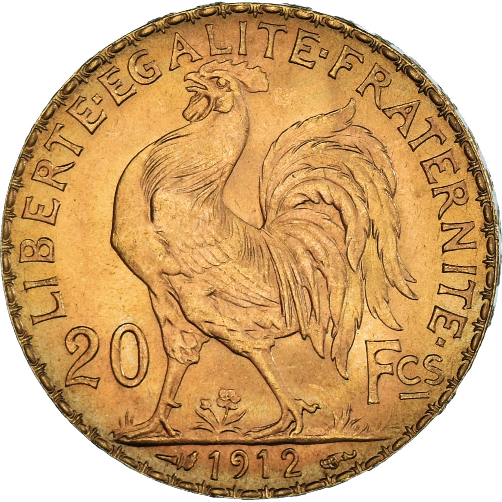 Coin, France, Marianne, 20 Francs, 1912, MS(65-70), Gold, KM:857