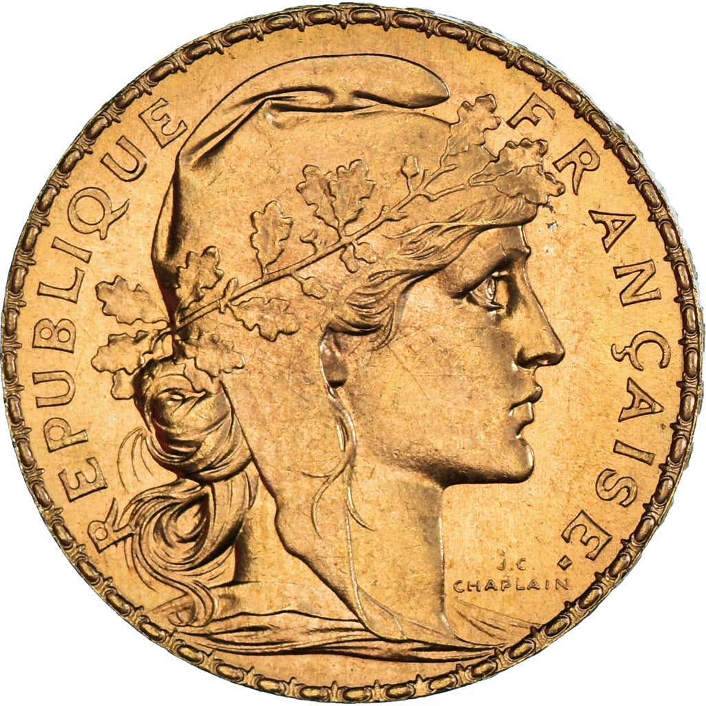 Coin, France, Marianne, 20 Francs, 1912, MS(64), Gold, KM:857