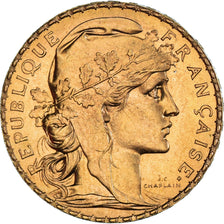 Coin, France, Marianne, 20 Francs, 1912, MS(64), Gold, KM:857