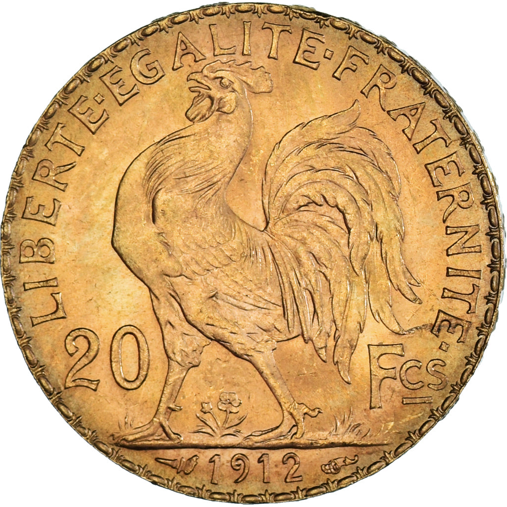 Coin, France, Marianne, 20 Francs, 1912, MS(64), Gold, KM:857