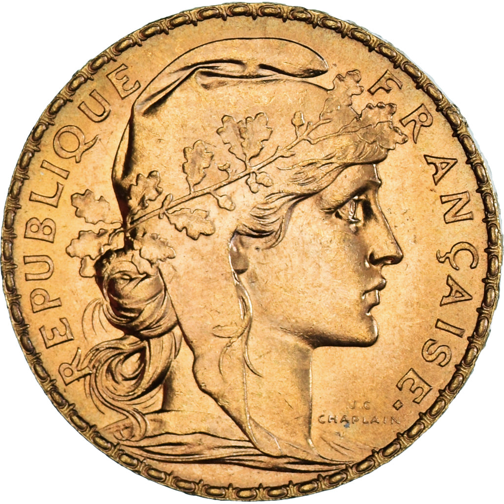 Coin, France, Marianne, 20 Francs, 1912, MS(65-70), Gold, KM:857