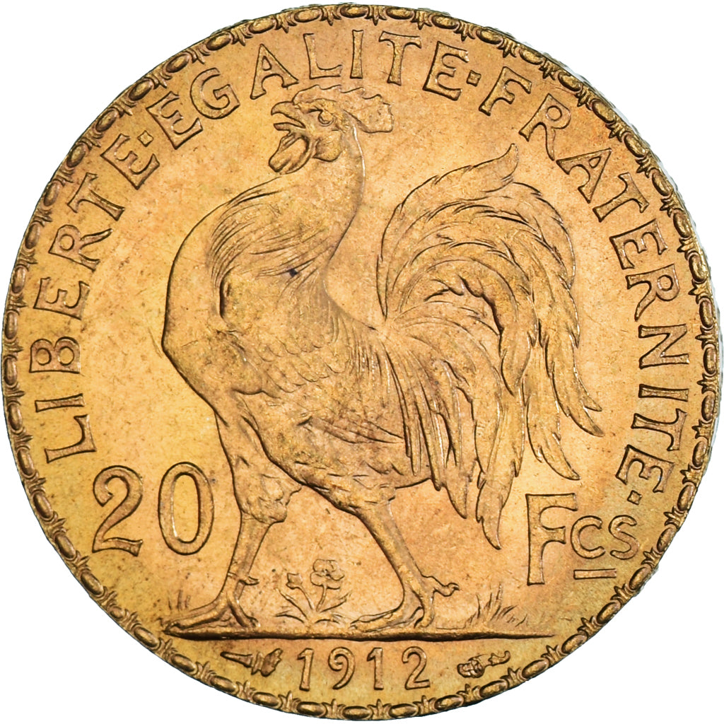 Coin, France, Marianne, 20 Francs, 1912, MS(65-70), Gold, KM:857