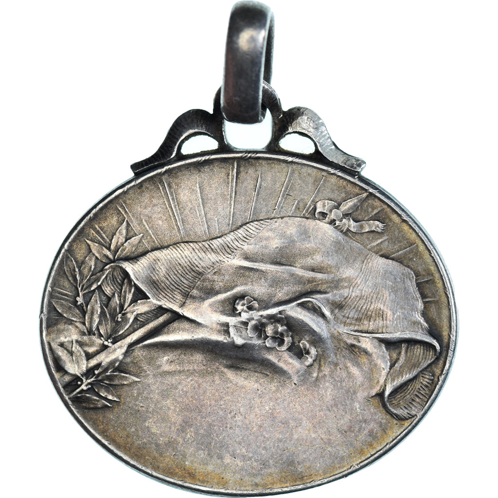 Francja, medal, L'Amour Consolide l'Humanité, O.Roty, AU(55-58), Srebro