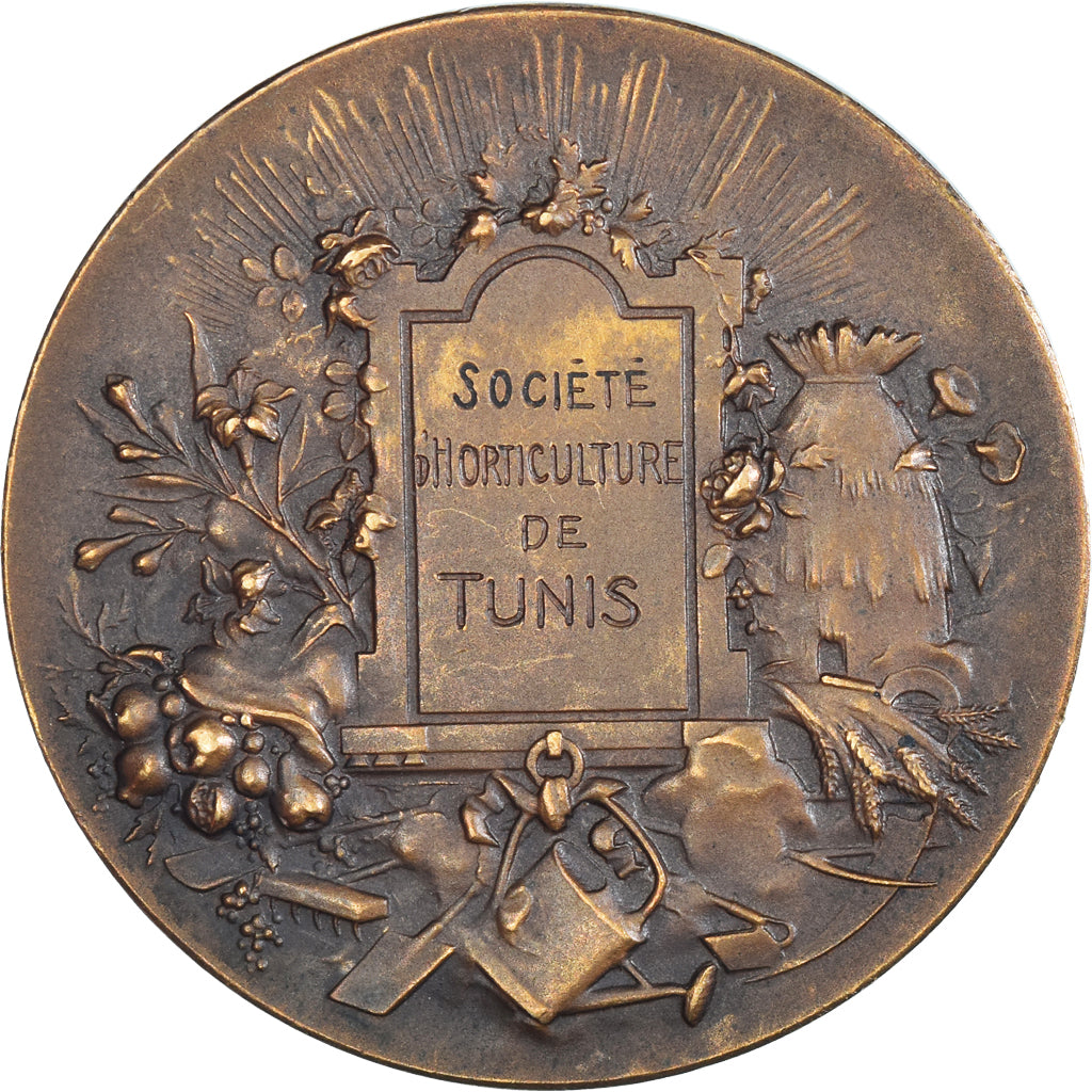 Frankreich, Medaille, Société d'Horticulture de Tunis, Rivet, SS+, Bronze