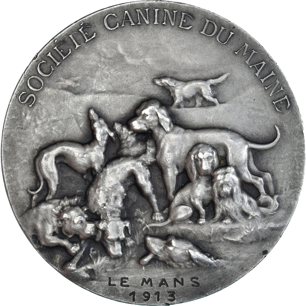 France, Médaille, Société Canine du Maine, Exposition du Mans, 1913, SUP
