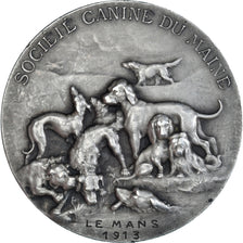 France, Médaille, Société Canine du Maine, Exposition du Mans, 1913, SUP