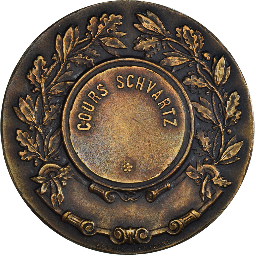 France, Medal, Cours Schvartz, Instruction, Lenoir, AU(55-58), Bronze