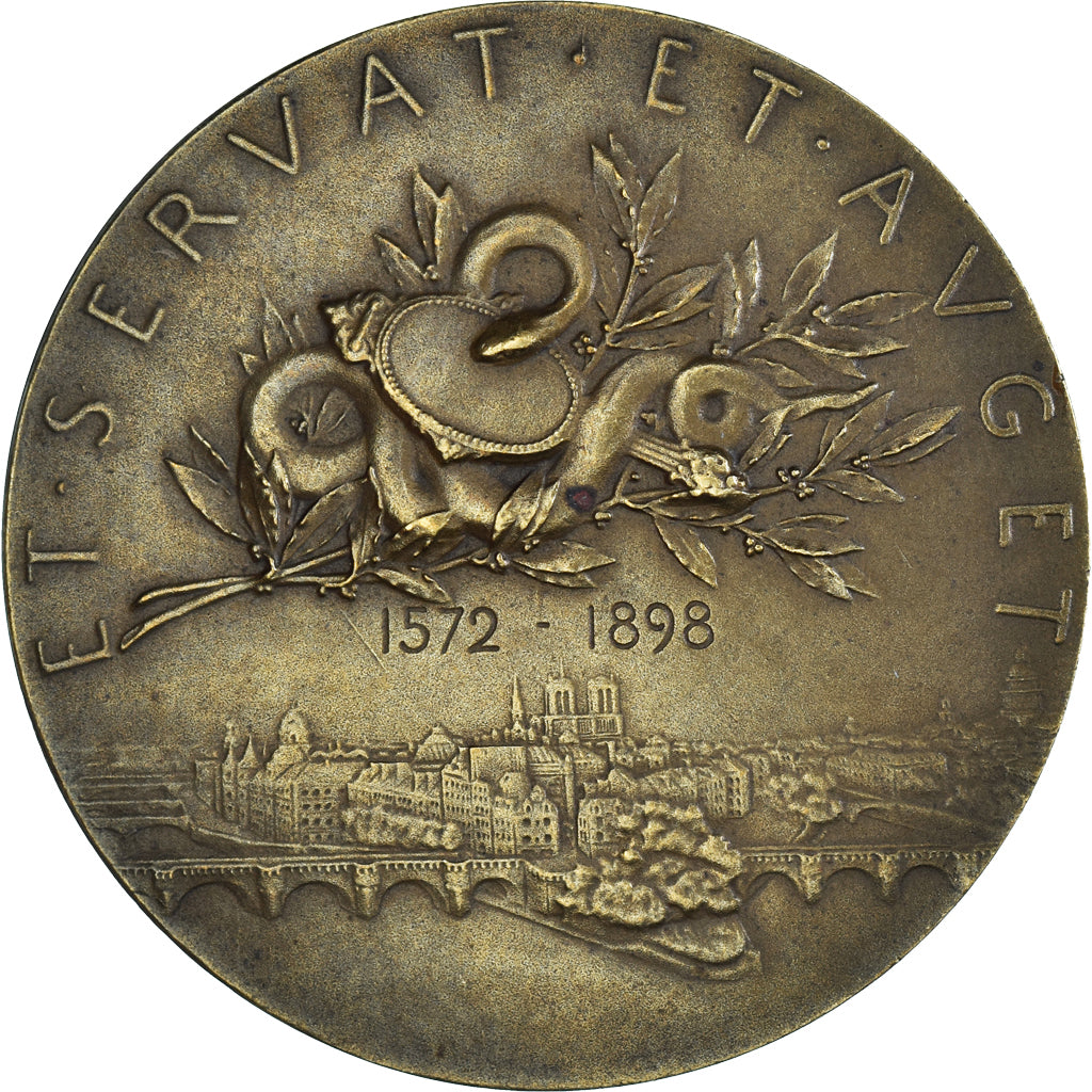 France, Medal, Banque, Agents de Change de Paris, 1898, Roty, AU(55-58), Copper