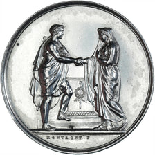 France, Medal, Noces, Mariage, Religion, Montagny, MS(60-62), Silver