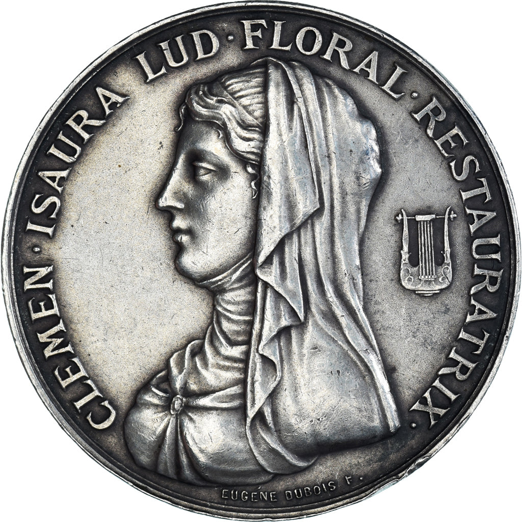 France, Medal, Languedoc, Jeux Floraux de Toulouse, 1823, Eugène Dubois