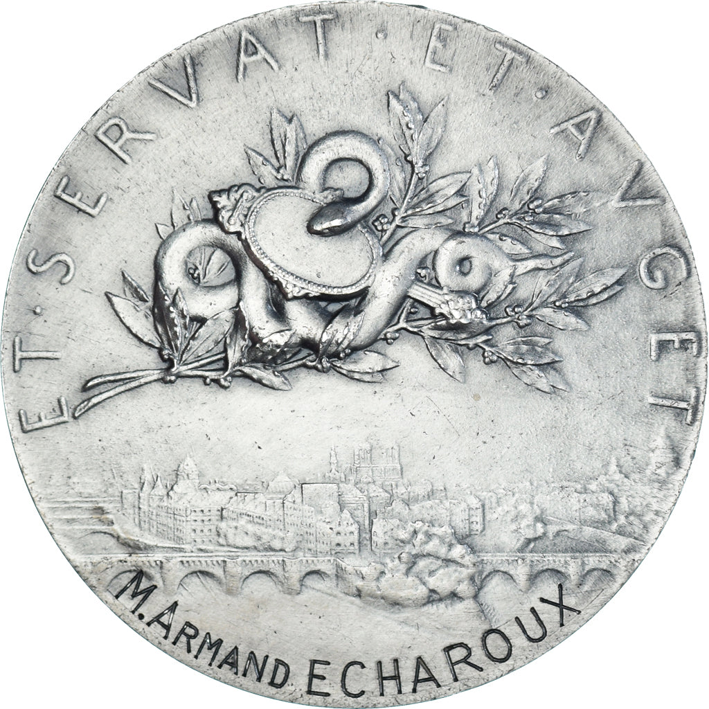 France, Medal, Banque, Agents de Change de Paris, 1898, O.Roty, MS(63), Silver