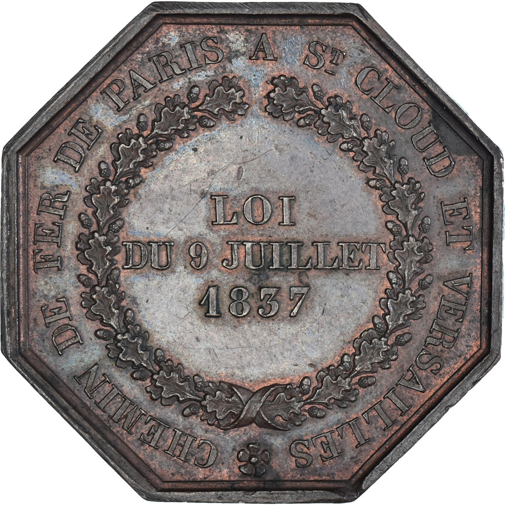 France, Medal, Chemin de Fer de Paris à Saint Cloud et Versailles, Railway