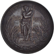 France, Jeton, Organisation de Défense Civile, WAR, 1870-1871, Soldi, TTB+