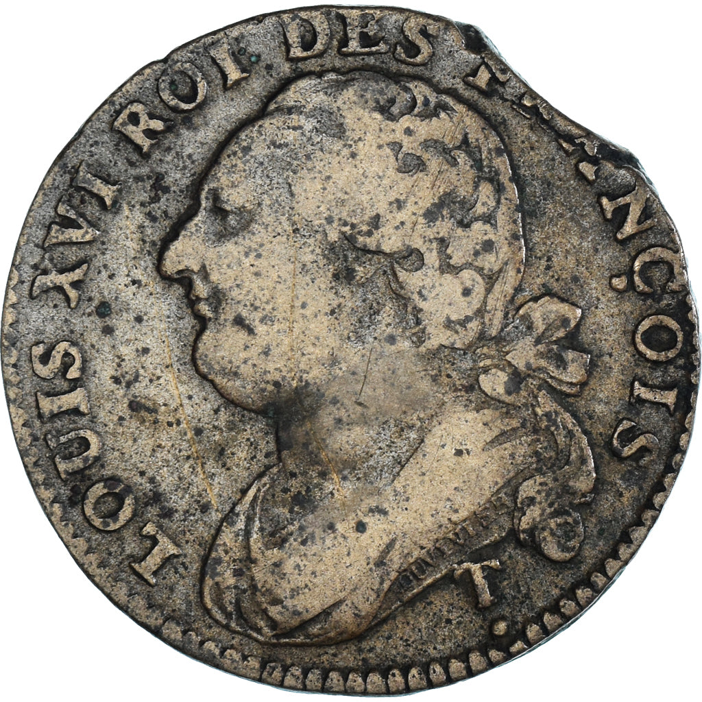 Monnaie, France, Louis XVI, 12 deniers françois, 12 Deniers, 1792⸱4, Nantes