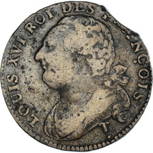 Monnaie, France, Louis XVI, 12 deniers françois, 12 Deniers, 1792⸱4, Nantes
