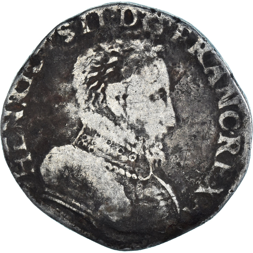 Monnaie, France, Henri II, Teston, 1554, Lyon, 1st Type, TB, Argent