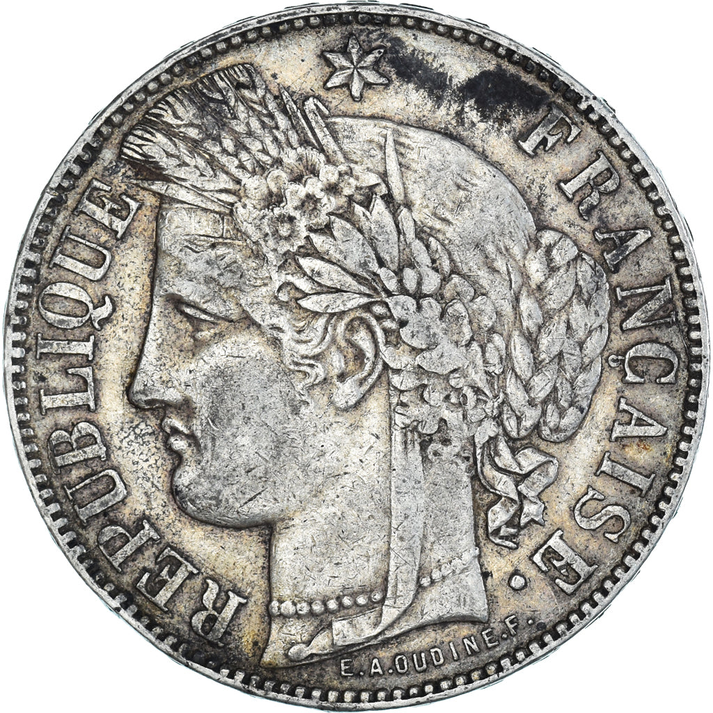 Monnaie, France, Cérès, 5 Francs, 1871, Bordeaux, TTB, Argent, Gadoury:742