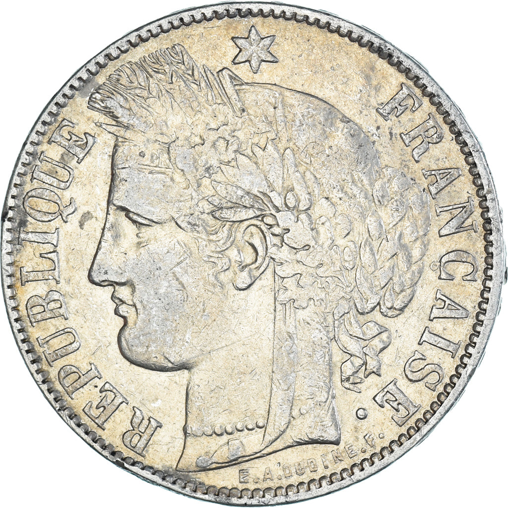 Coin, France, Cérès, 5 Francs, 1870, Bordeaux, VF(30-35), Silver, KM:818.2