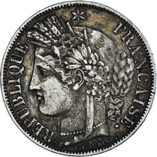 Monnaie, France, Cérès, 5 Francs, 1849, Paris, main-chien, TB+, Argent