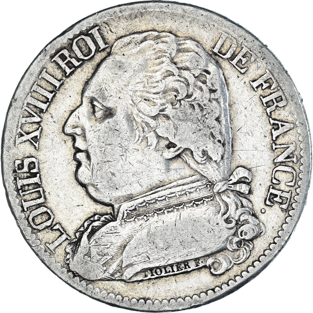 Moneta, Francia, Louis XVIII, Louis XVIII, 5 Francs, 1814, Bayonne, MB+