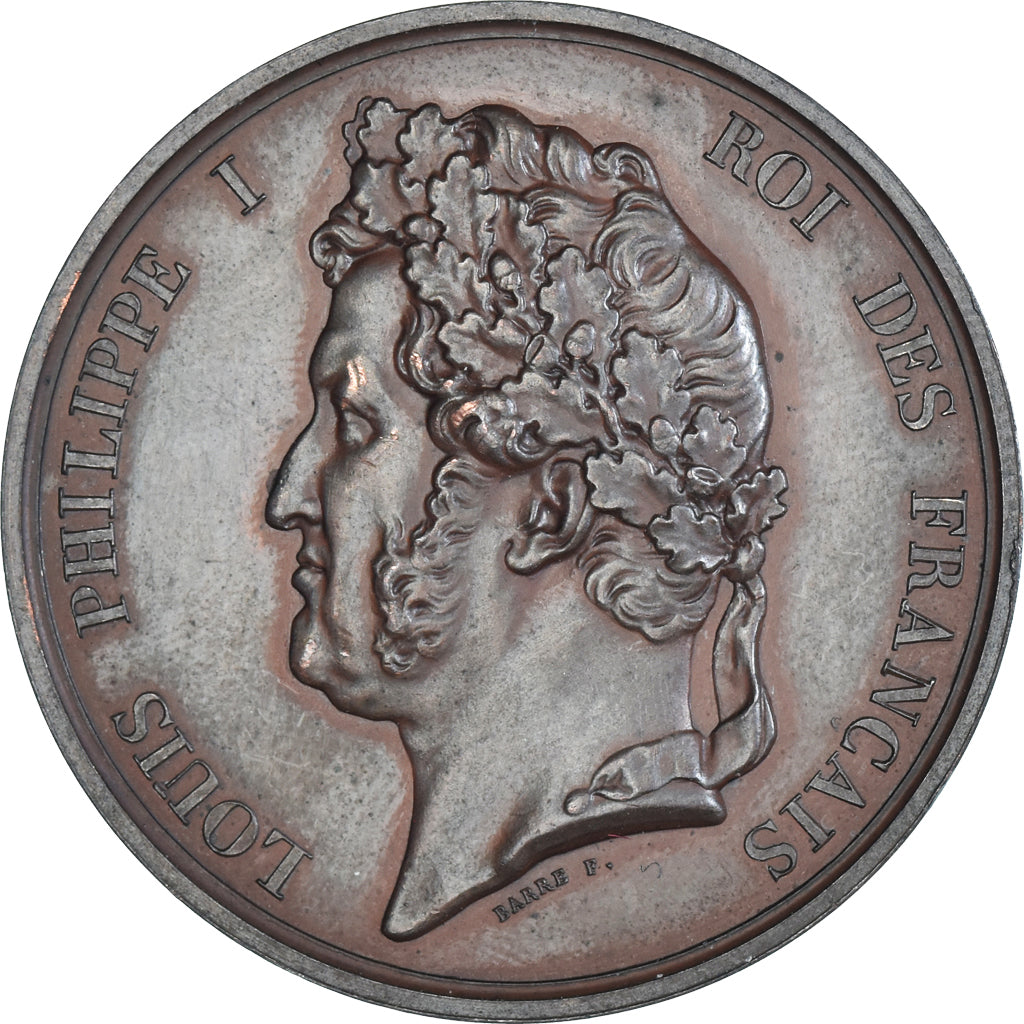 France, Medal, Louis-Philippe Ier, Concours d'Orphéon, Musique, 1847, Barre