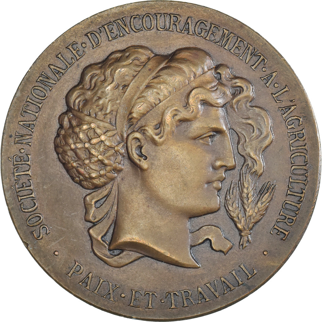 France, Medal, Société d'Encouragement à l'Agriculture d'Yvetot, AU(50-53)