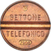 Italien, betaalpenning, Gettone Telefonico, UNZ, Kupfer