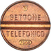 Italy, Token, Gettone Telefonico, MS(63), Copper