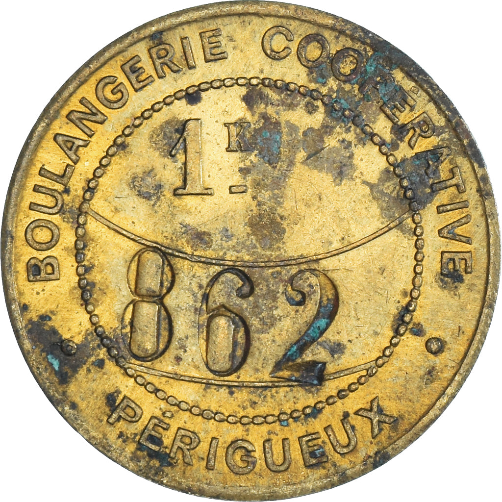 Munten, Frankrijk, Boulangerie Coopérative, ,, Périgueux, 1 kg Pain, ZF, Tin